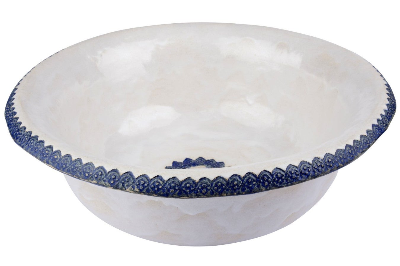 Ręcznie wykonana umywalka ceramiczna Marina – Okrągła, dekoracyjna umywalka nablatowa 40 x 14,5 cm | Ekskluzywna umywalka łazienkowa