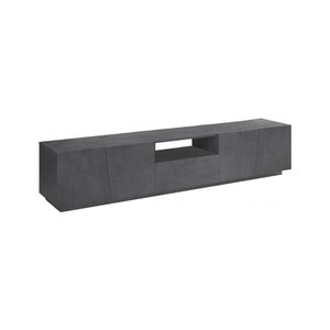 Mobile TV Emet Credenza Soggiorno - 161x45x35cm, Rovere E Antracite | Madia Per Televisione Fino A 65" - Foto 8