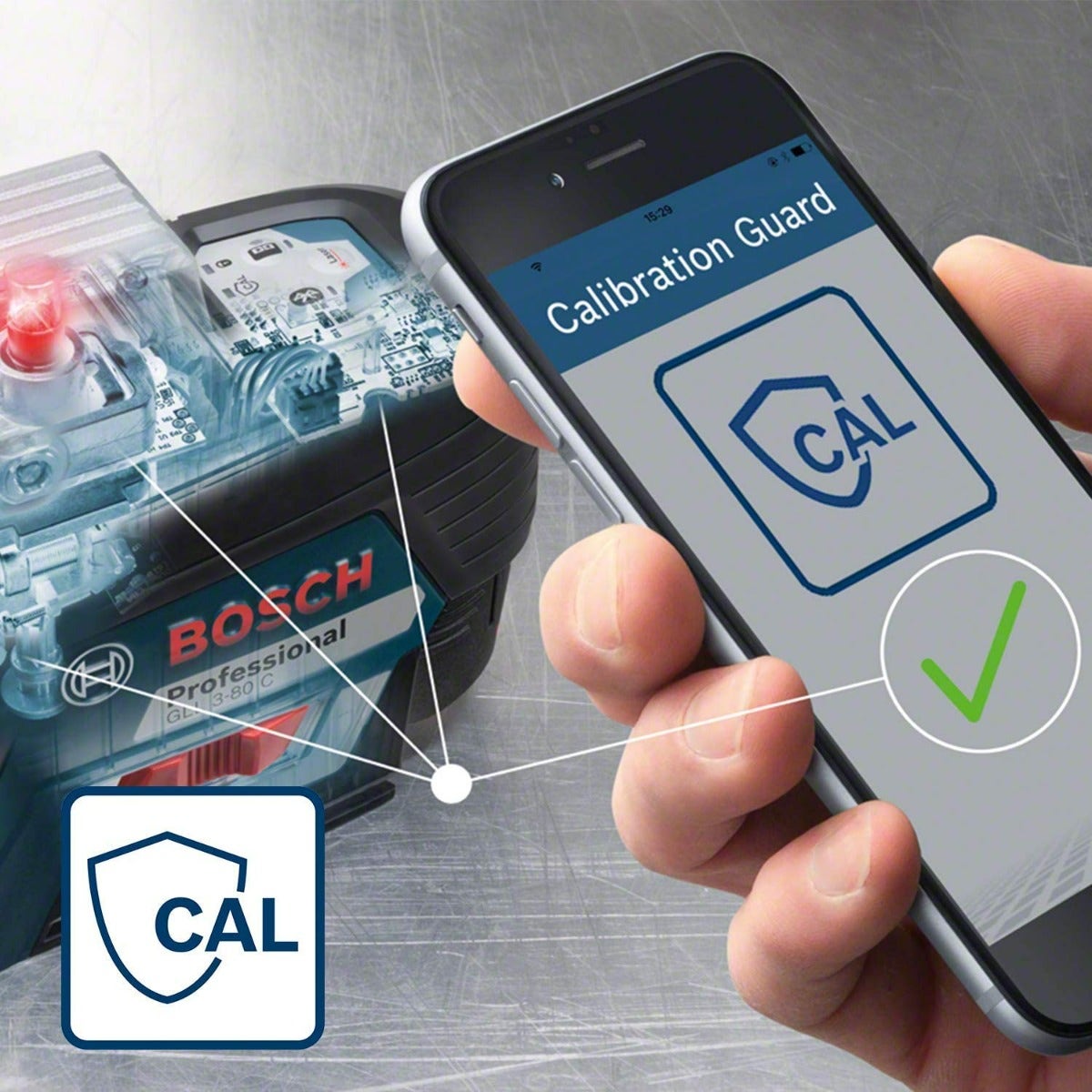 Laser a croce GLL 3-80 C + treppiede BT 150 BOSCH PROFESSIONAL - 0601063R01 - 4