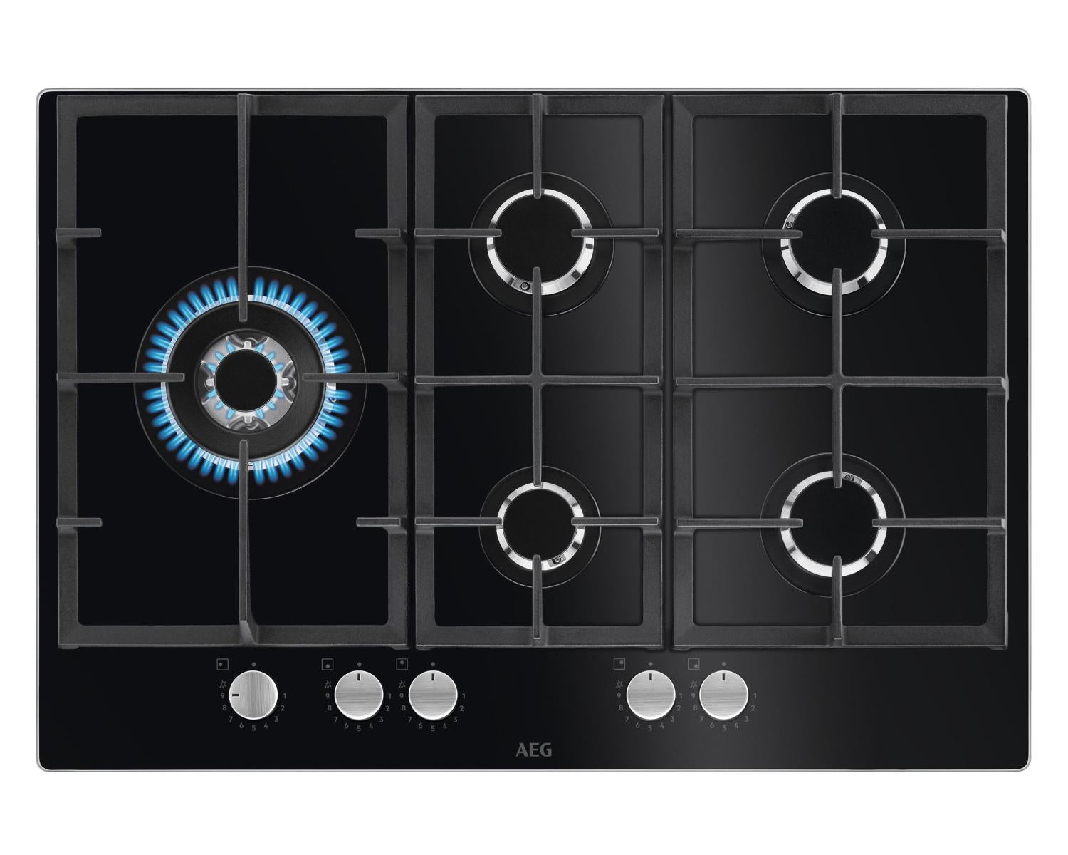AEG HKB75820NB Negro Empotrable 75 cm Gas 5 Quemador(es)
