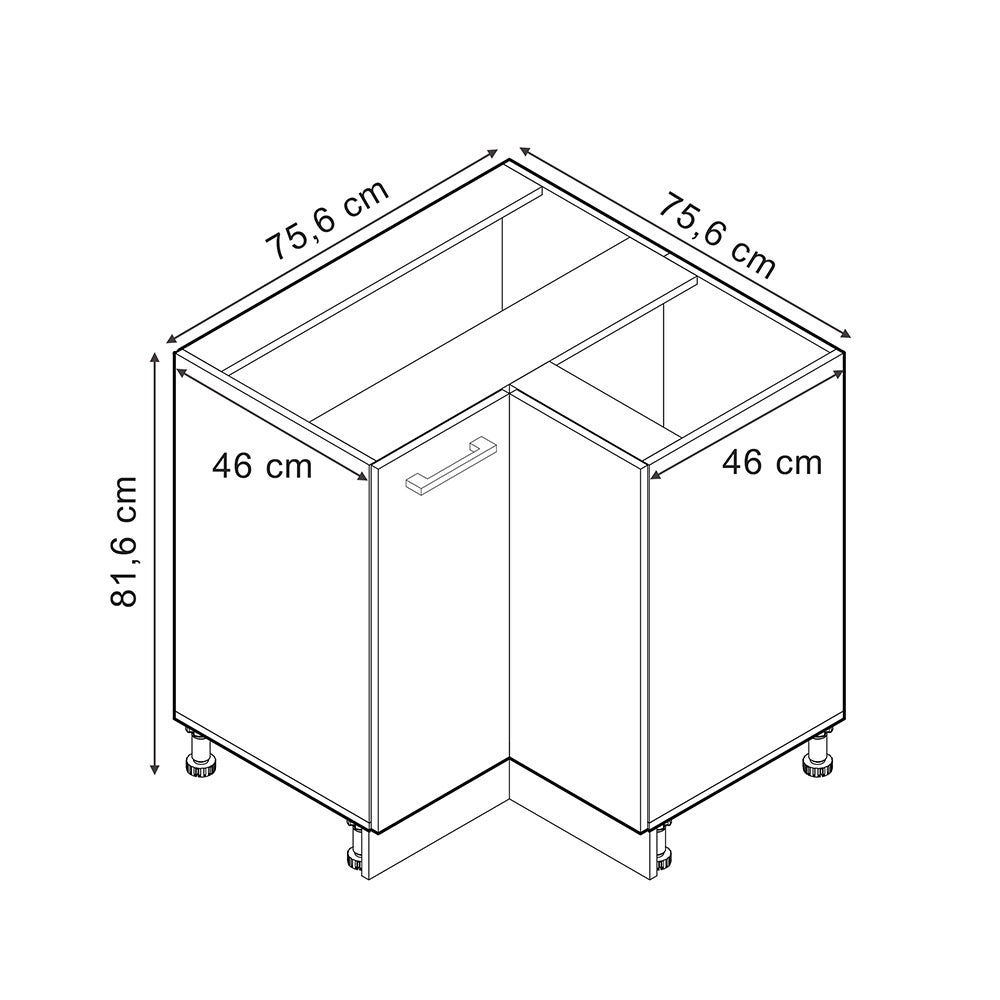 Vicco Meuble dangle R-Line, Chêne Artisan, 75.6cm sans PT - 3