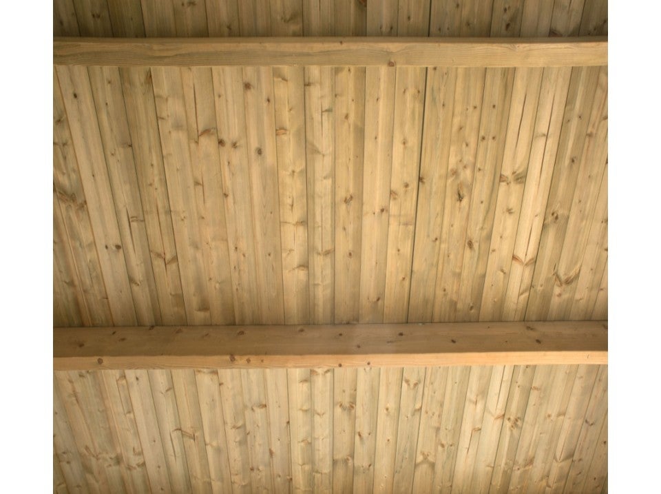 Carport Adosse Bois RIVERSIDE - 2 Voitures - 548 x 550 - Abris Voiture - Feutre Bitumeux sur les Voliges - Bandeau de Finition - Toit Plat - 2