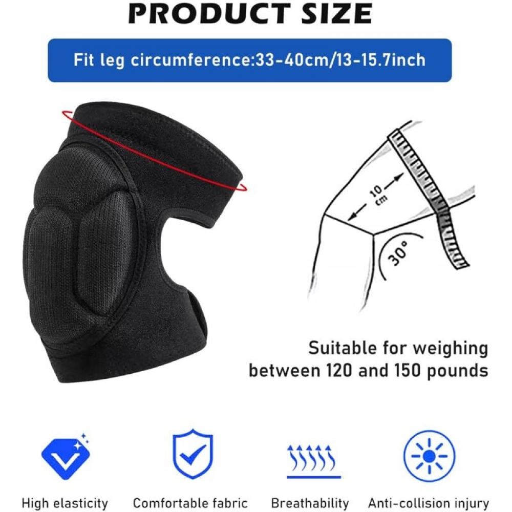 (Noir, 1 Paire) Genouillères, Genouillères De Jardin De Protection, Genouillères Pour Le Travail, Genouillères De Jardin Genouillères Antidérapantes P - 3