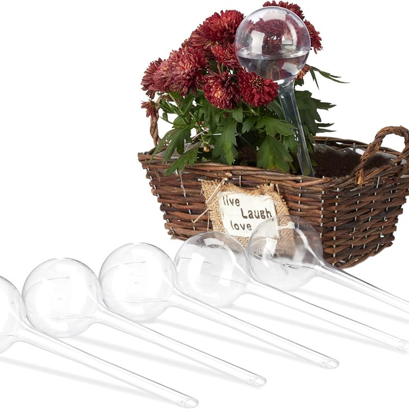 Konewka do roślin, zestaw 6 szt., pojemność: 250 ml, plastik, wys. x gł. 28 x 8 cm, przezroczysta