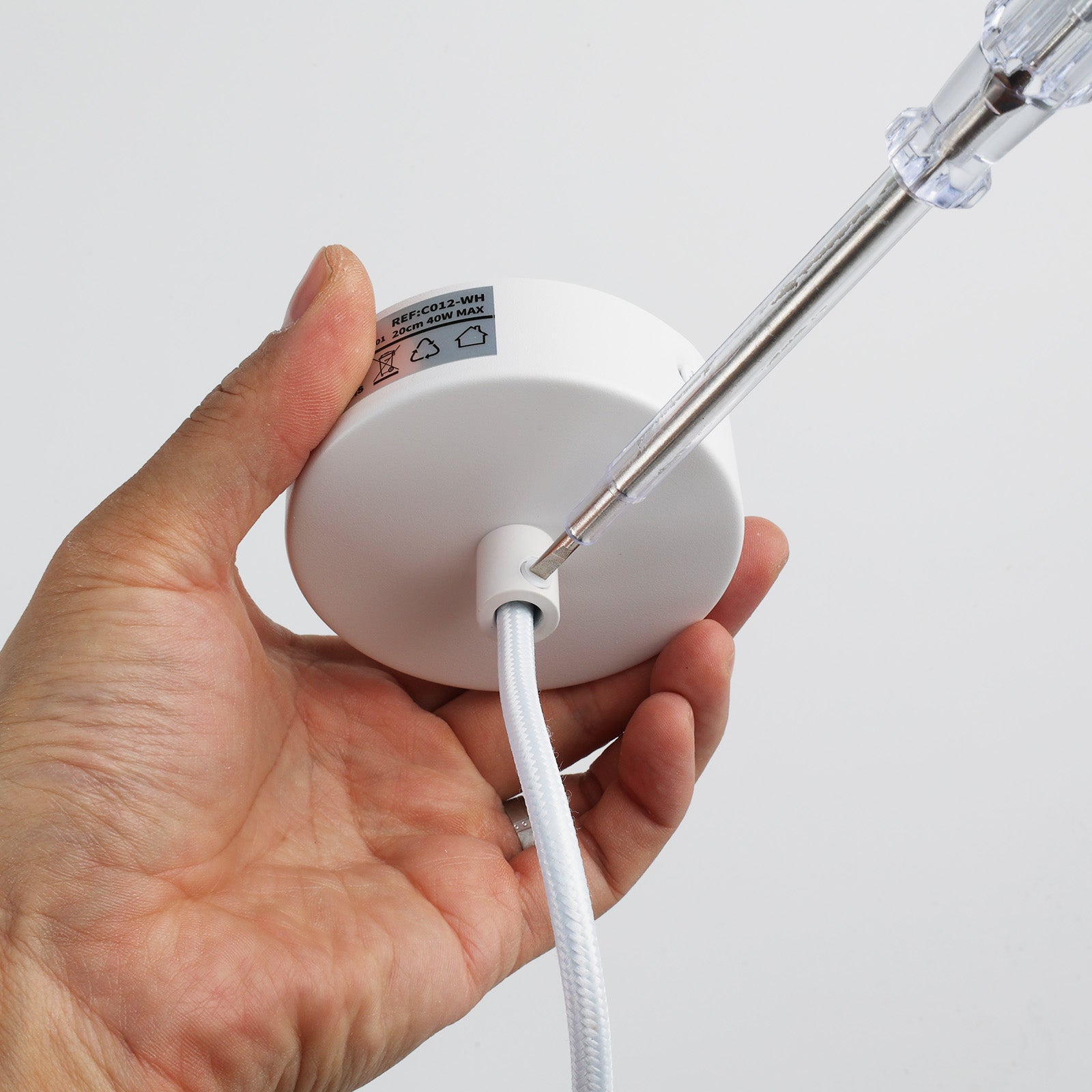 Pack de 2 Lámparas Colgantes de Techo Moderno Aluminio Blanco Minimalista en Forma de Tubo 20cm con Portalámpara GU10, Altura Ajustable - 8