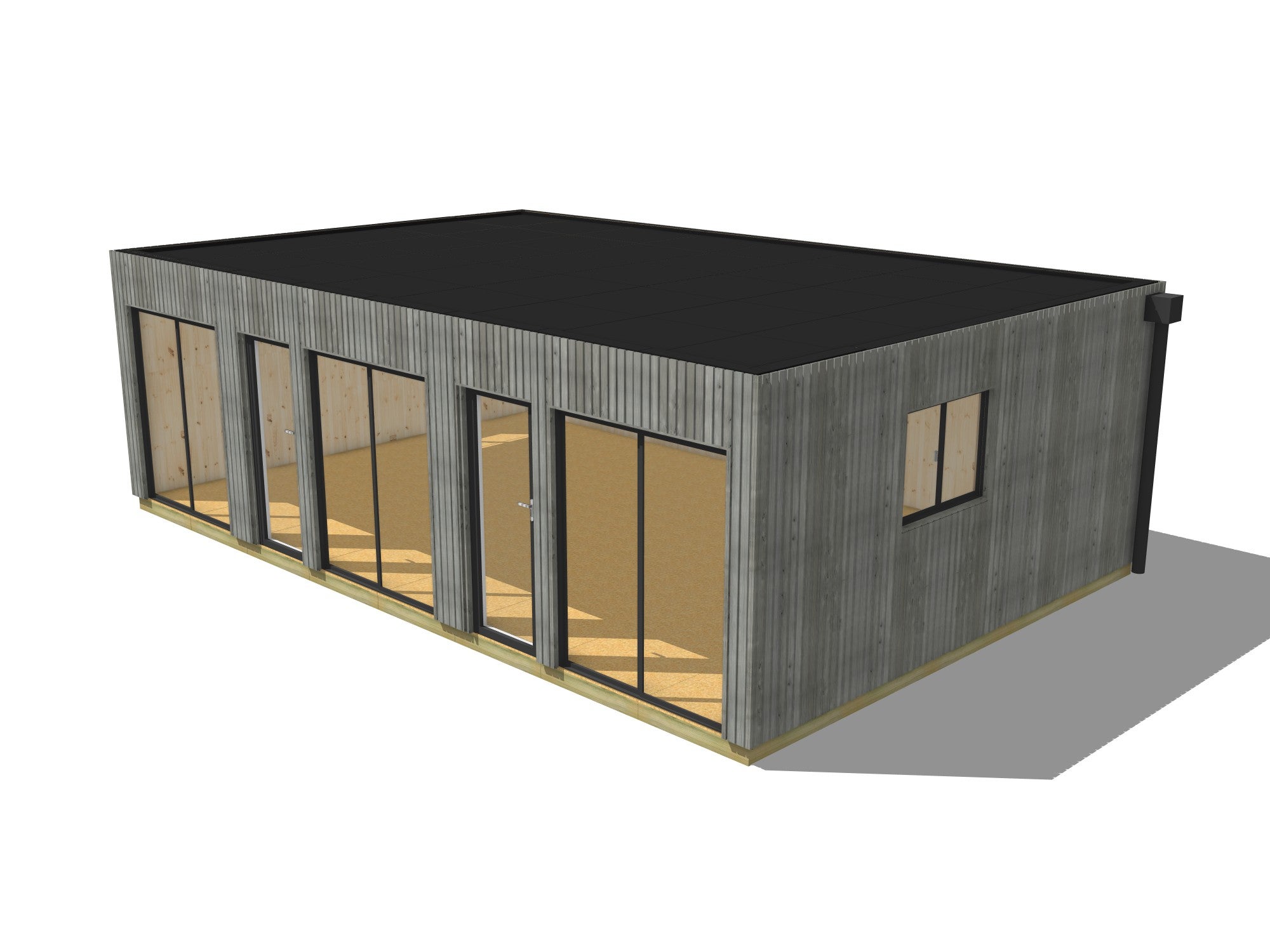 Tiny house ossature bois en bois 8,8 x 5,7 x 2,7 m avec plancher isolé - 2