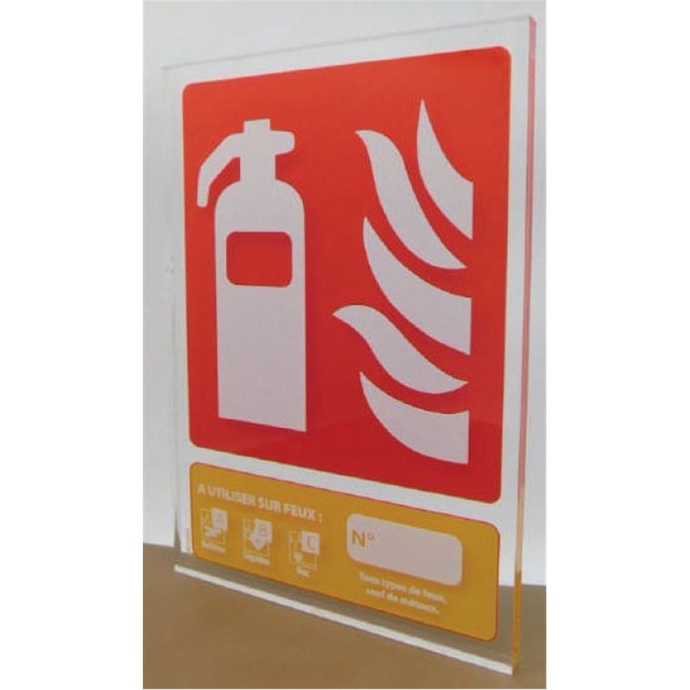 PANNEAU EXTINCTEUR CLASSE DE FEU B CO2