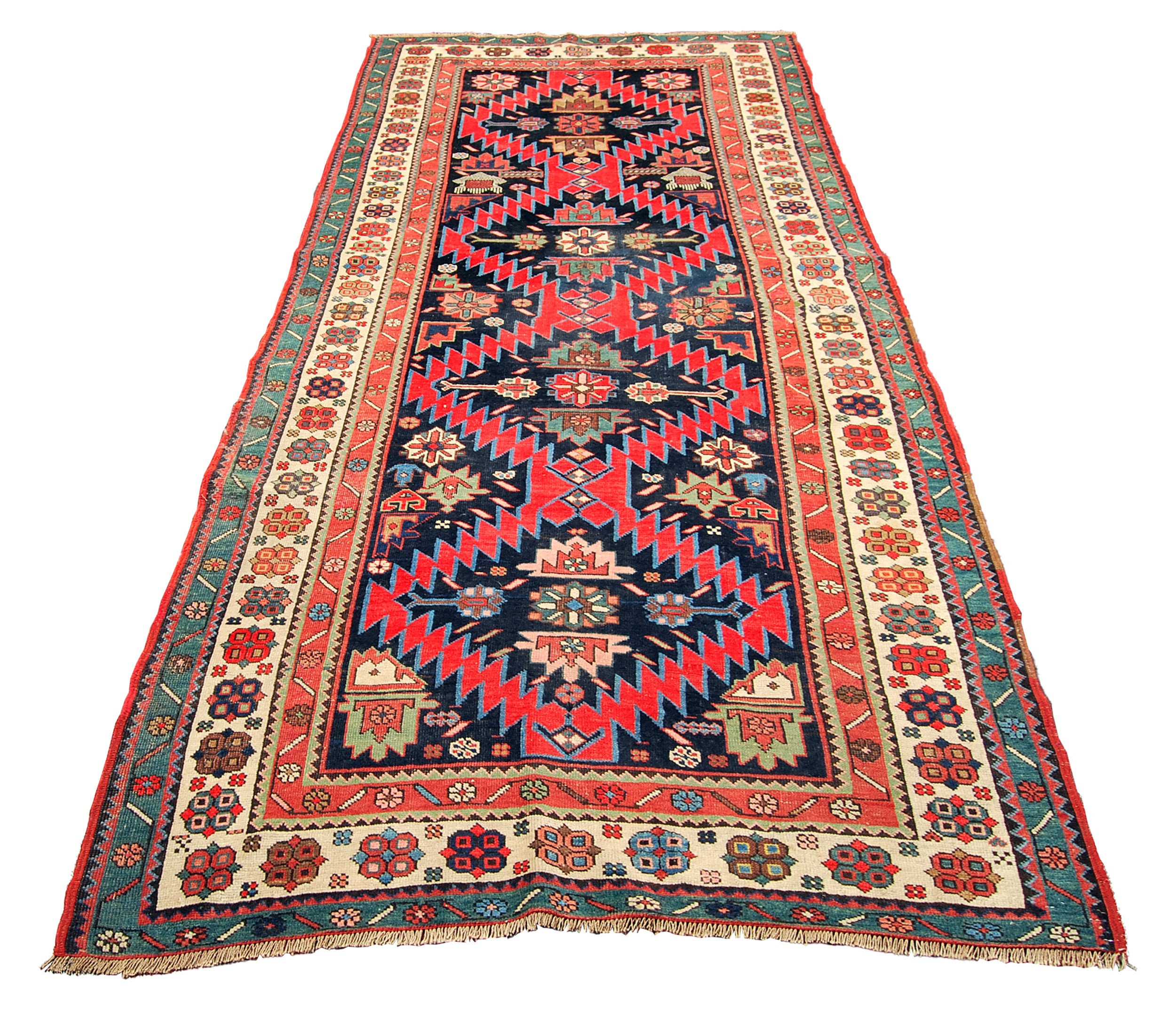Alfombra oriental hecha a mano original, medida: 265x113 cm con certificado de autenticidad