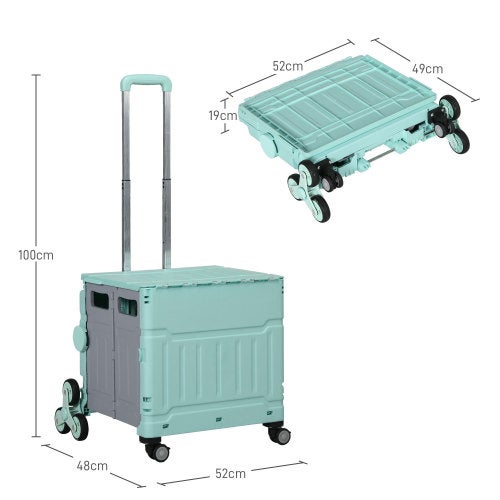 Navatiee Carrello Pieghevole Per La Spesa 90L: Portatile Con Ruote 360°, Capacità 100 Kg, Telaio In Acciaio, Leggero E Compatto
