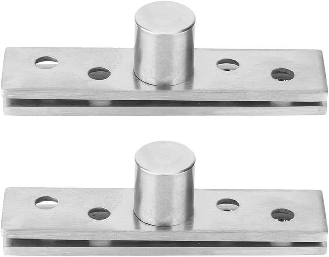 Charnières pivotantes dissimulées à 360° en acier inoxydable pour portes et armoires, pivot central, lot de 2 (75 x 17 mm)
