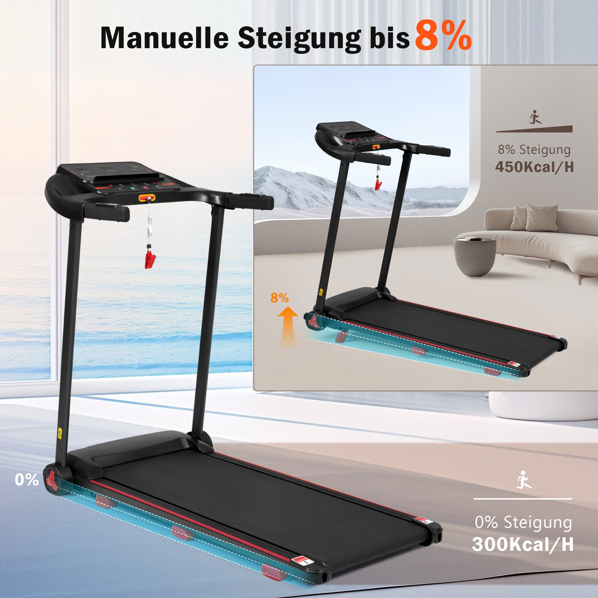 Tapis roulant Dewalt per uso domestico, pieghevole, con inclinazione ...
