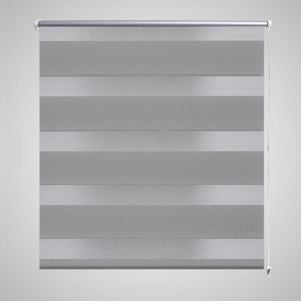 Roleta Zebra 40,9x100 cm Szerokość tkaniny 36,7 cm szara vidaXL