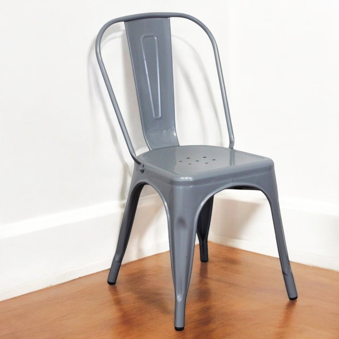 Milani Home - Set 6 sedie in metallo industrial cm 35 l x 45 p x 85 hdi coloreGrigio - 3