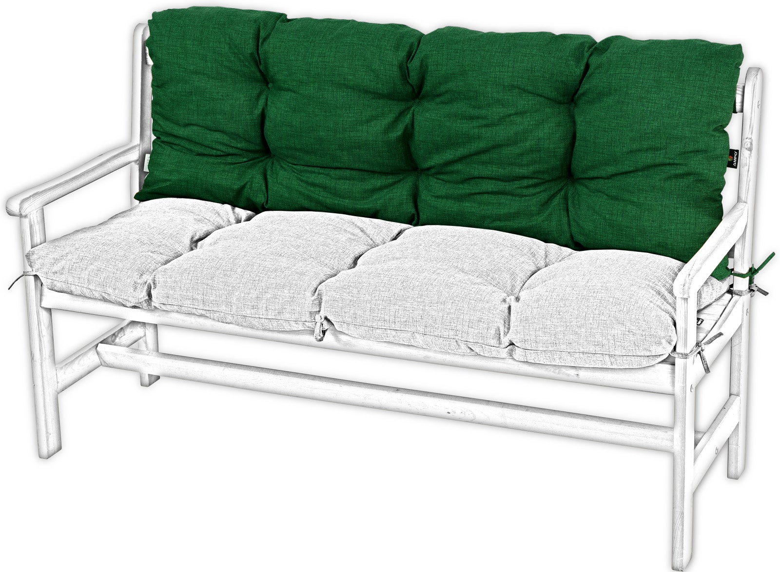 Poduszka na ławkę ogrodową AMPO 140 cm ciemny zielony 1 szt. - 4