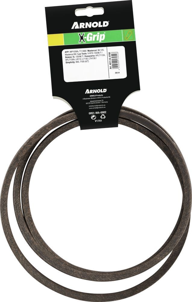 Courroie trapézoïdale X-Grip V de type 4L780 - 4