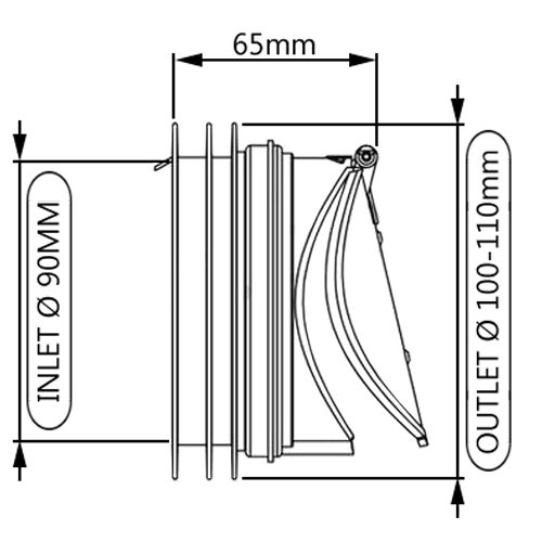 Vanne Anti-rongeurs Pour Tuyaux D’évacuation De Toilette 110 mm - 2