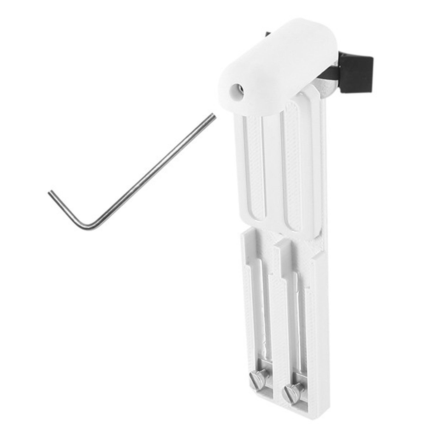 MADECOSTORE Lot de 2 de fixations sans percer à serrer pour store sur fenêtre avec aération - Blanc - 2