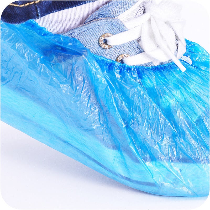 Lot de 100 (50 paires) de couvre-chaussures jetables, chaussons en plastique pour couvre-chaussures,adaptés à tous les hommes et femmes - 3