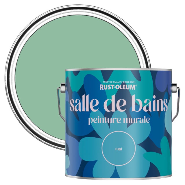 Rust-Oleum Peinture Verte pour Murs de Salle de Bains, Mate - Wanderlust 2,5 L