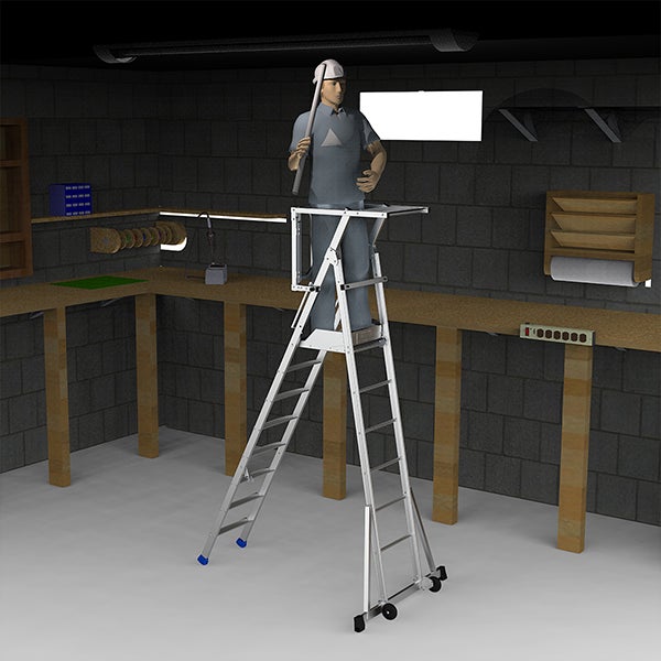 PIRL pliant portillon saloon 2 marches - Hauteur max. travail 2.50m - PIRL2RM-PS - 5