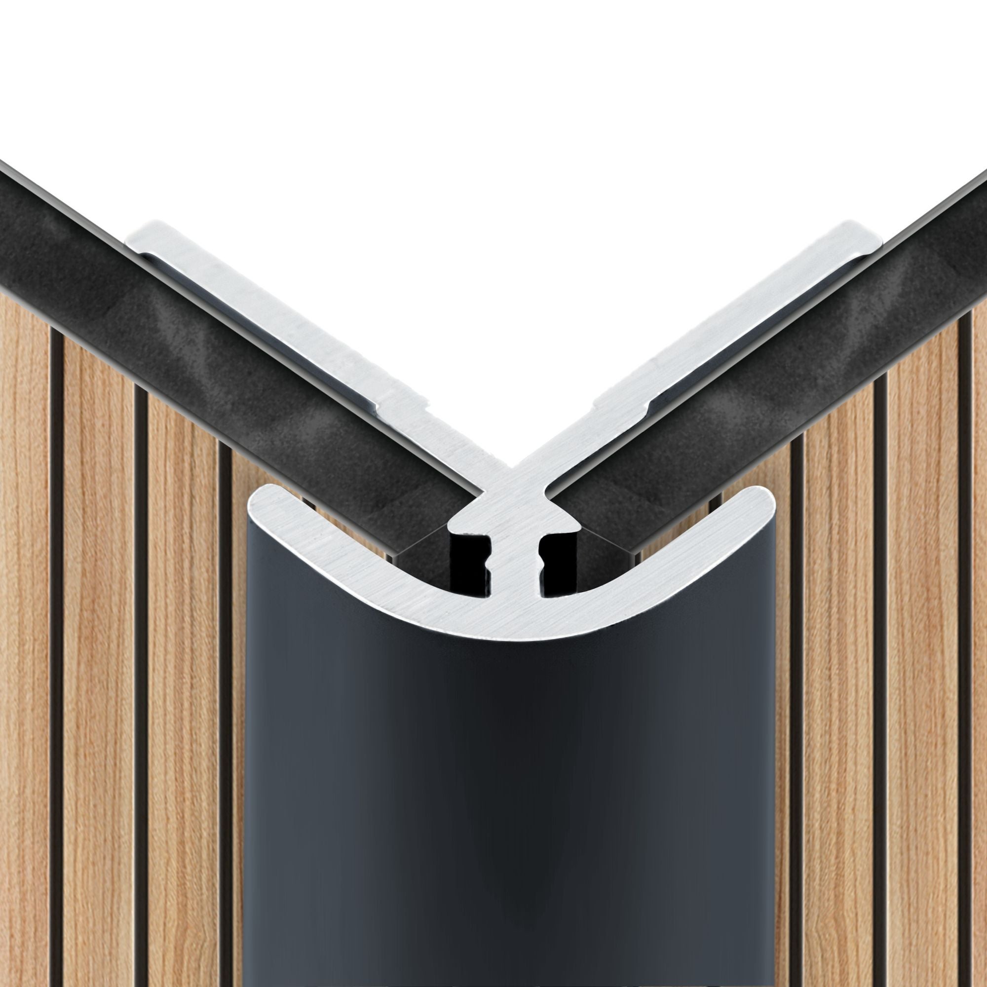 Schulte profilé d'angle extérieur, H.255 x l.2,3 cm, pour panneau mural de douche, DécoDesign, aluminium,&nbsp;anthracite - 3