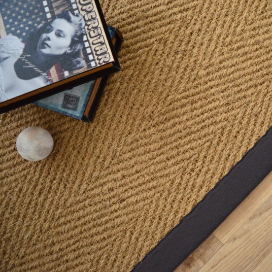 Tapis Coco - Paravan chevron - Ganse coton noire - 80 x 150 cm - 2