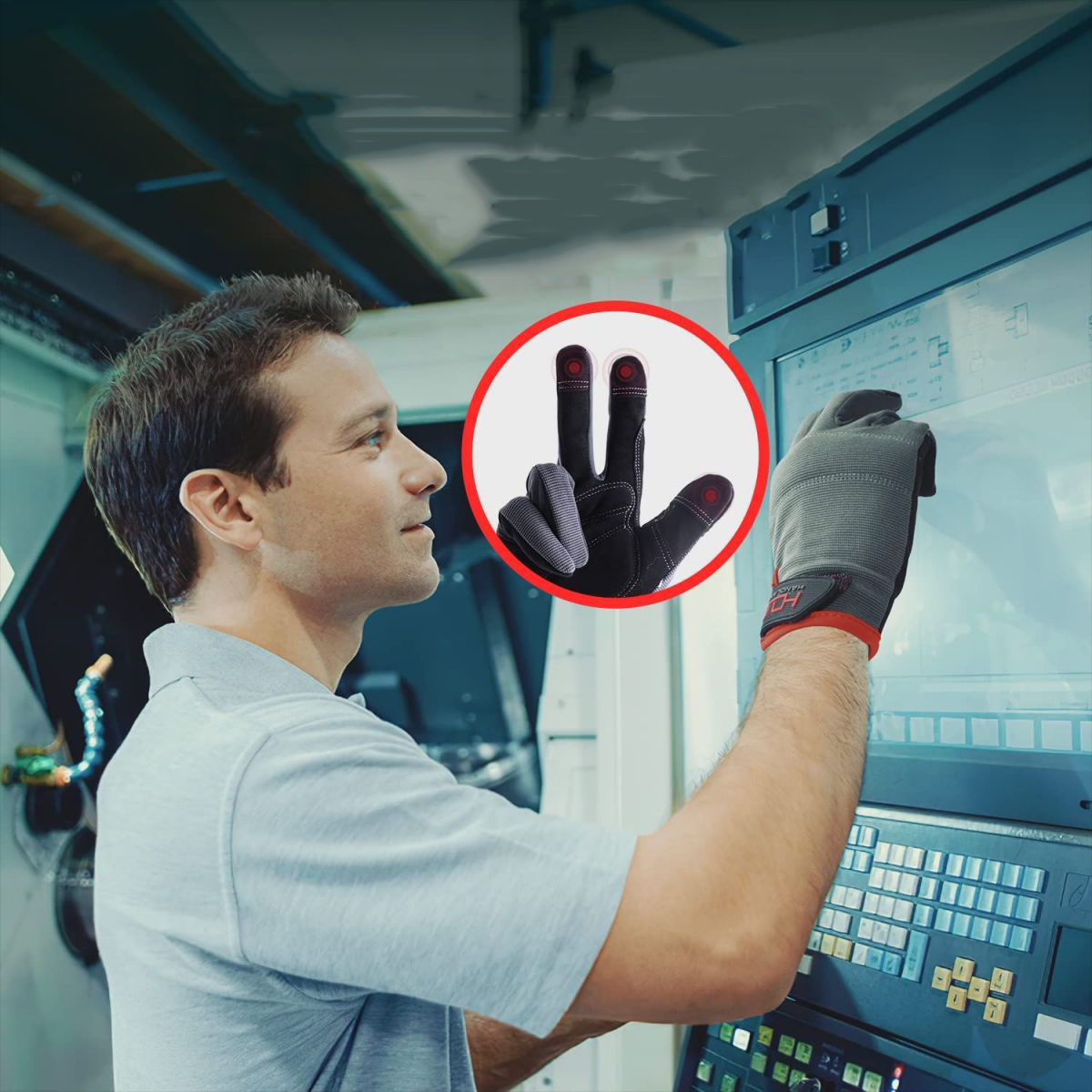 Guantes ligeros, flexibles y cómodos, guantes para pantalla táctil que absorben los golpes, todo negro, S - 3