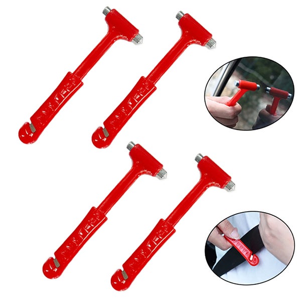 4 Marteaux de sécurité de voiture, coupe-ceinture de sécurité, brise-vitre, outil de sauvetage de voiture, Mini marteau d'urgence pour sauver des vies