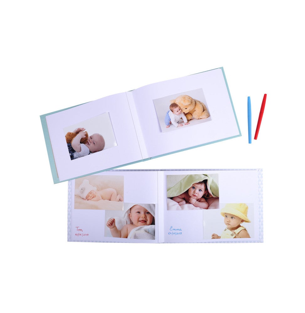 Album photos livre baby 30 pages - 28,5 x 22 cm - Vert - 4