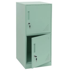 Casier Vestiaire 3B4A Armoire Metallique 12 Compartiments Revêtement En Poudre 185 cm x 90 cm x 40 cm (Gris