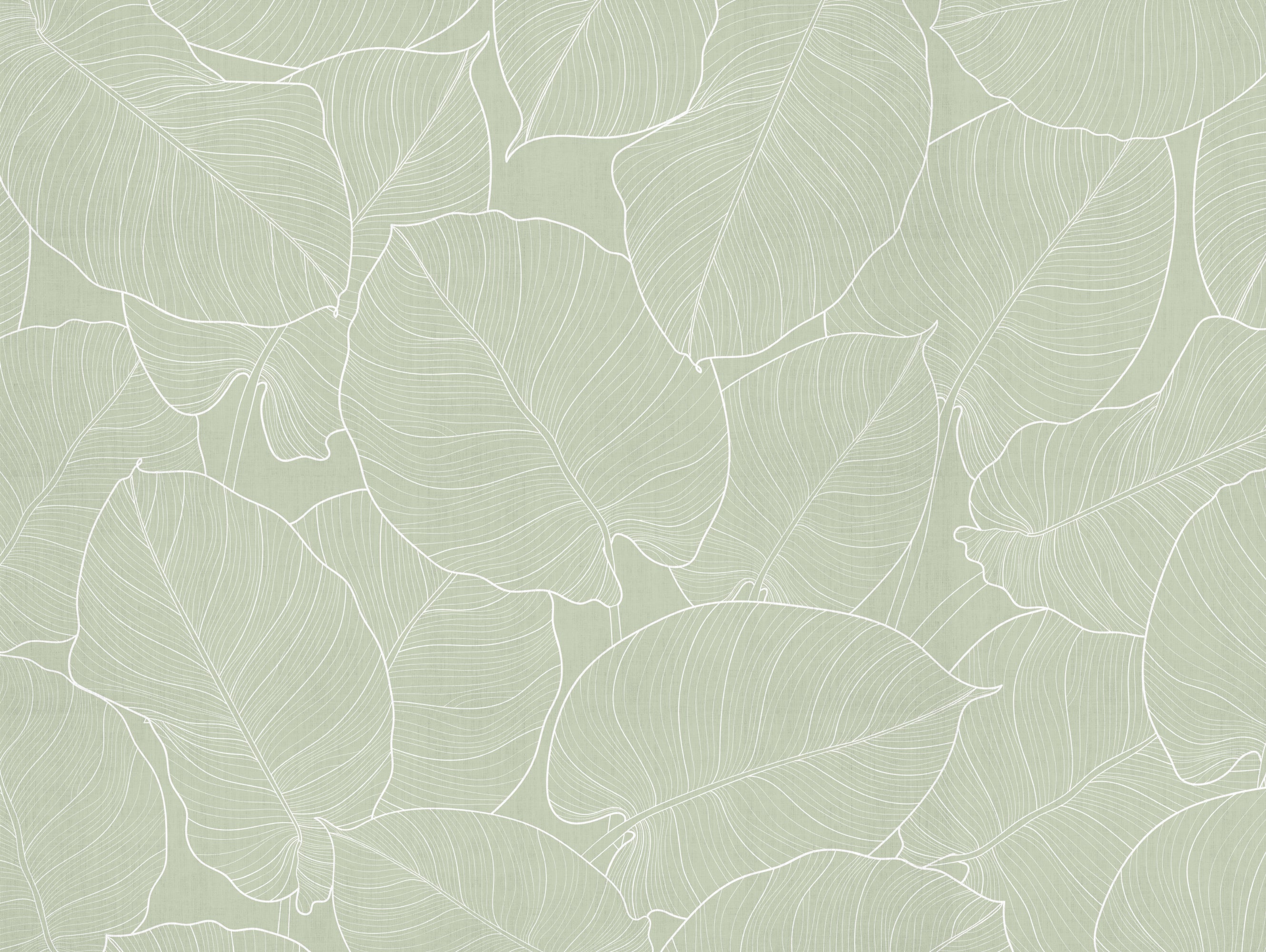 Dywan winylowy Green Leaves 200x266 cm - PVC antypoślizgowy, gładki nadruk, winylowy dywan do kuchni lub salonu, zmywalny