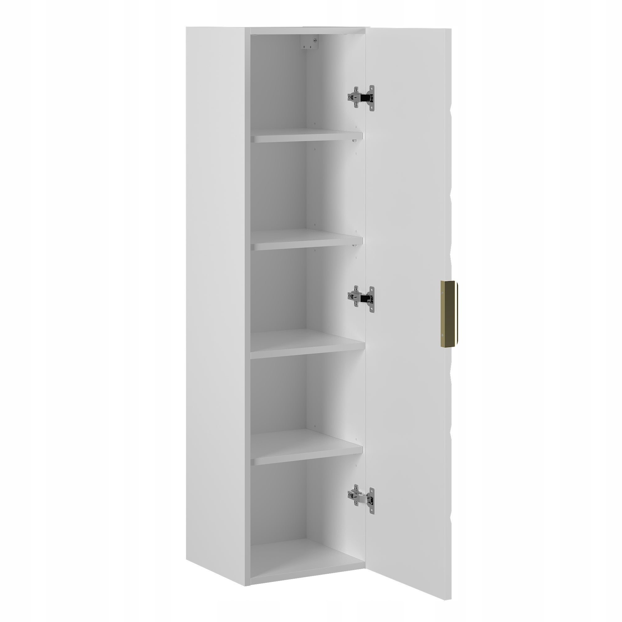 Słupek łazienkowy RADOM 130 cm biały wiszący złoty uchwyt - 4