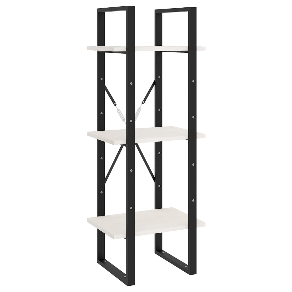 Bibliothèque pour Séjour en Bois Blanc H. 105 x l. 40 x P. 30 cm - 4