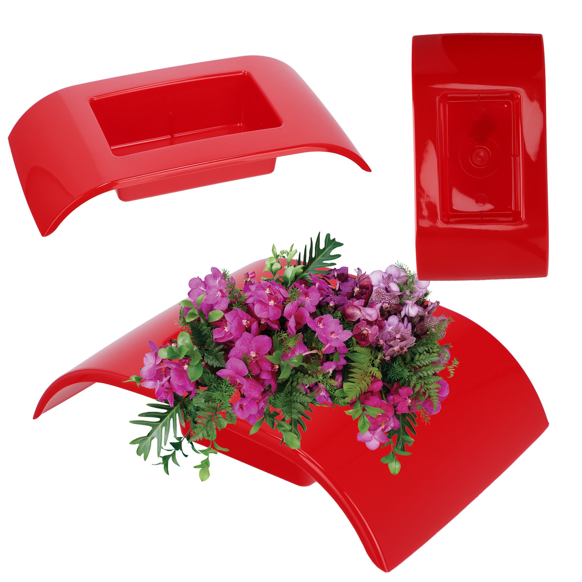 DONICZKA OSŁONKA DO KOMPOZYCJI NA KOMPOZYCJE STROIK BAZA IKEBANA CZERWONA