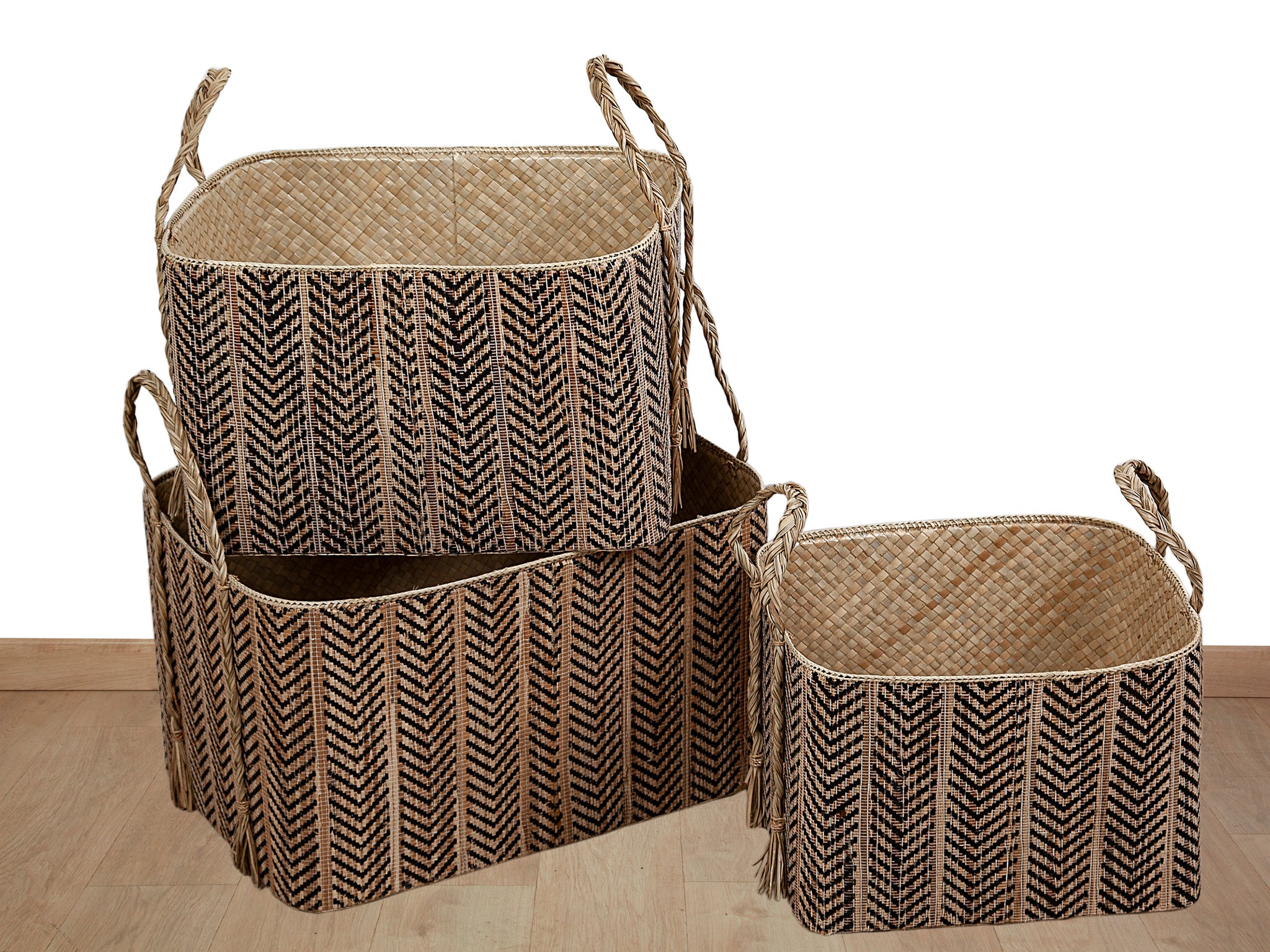 Set 3 cajas fibras naturales