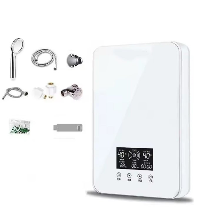 Beaface  Calentador De Agua Eléctrico Moderno Y Compacto, De 8000 W, Con Calentamiento Rápido E Instantáneo, Temperatura Constante Inteligente Y Pantalla Led , Leroy Merlin