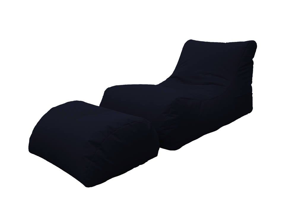 Puf alton, sillón multiusos, puf, puf reposapiés, made in italy, 120x80 h60 cm, negro