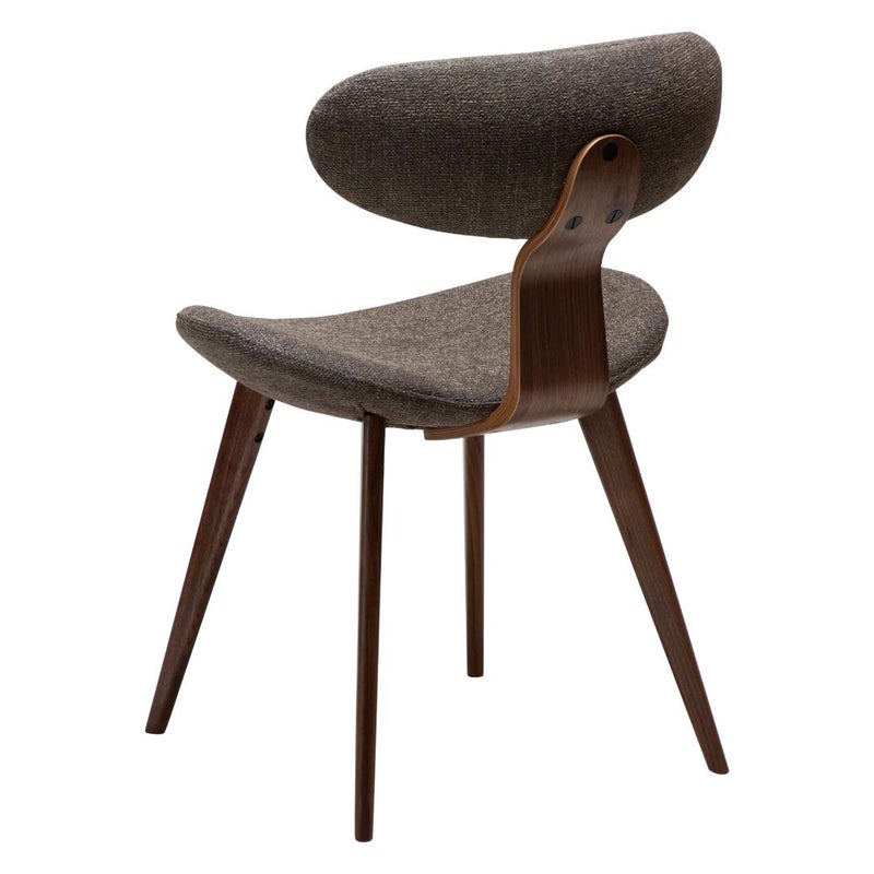 Buckle Dan-Form krzesło stołowe bouclé brązowy.