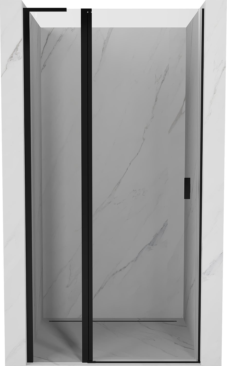 Mexen Mist L drzwi prysznicowe uchylne 120 cm, transparent, czarne - 8A4L-120-000-70-00