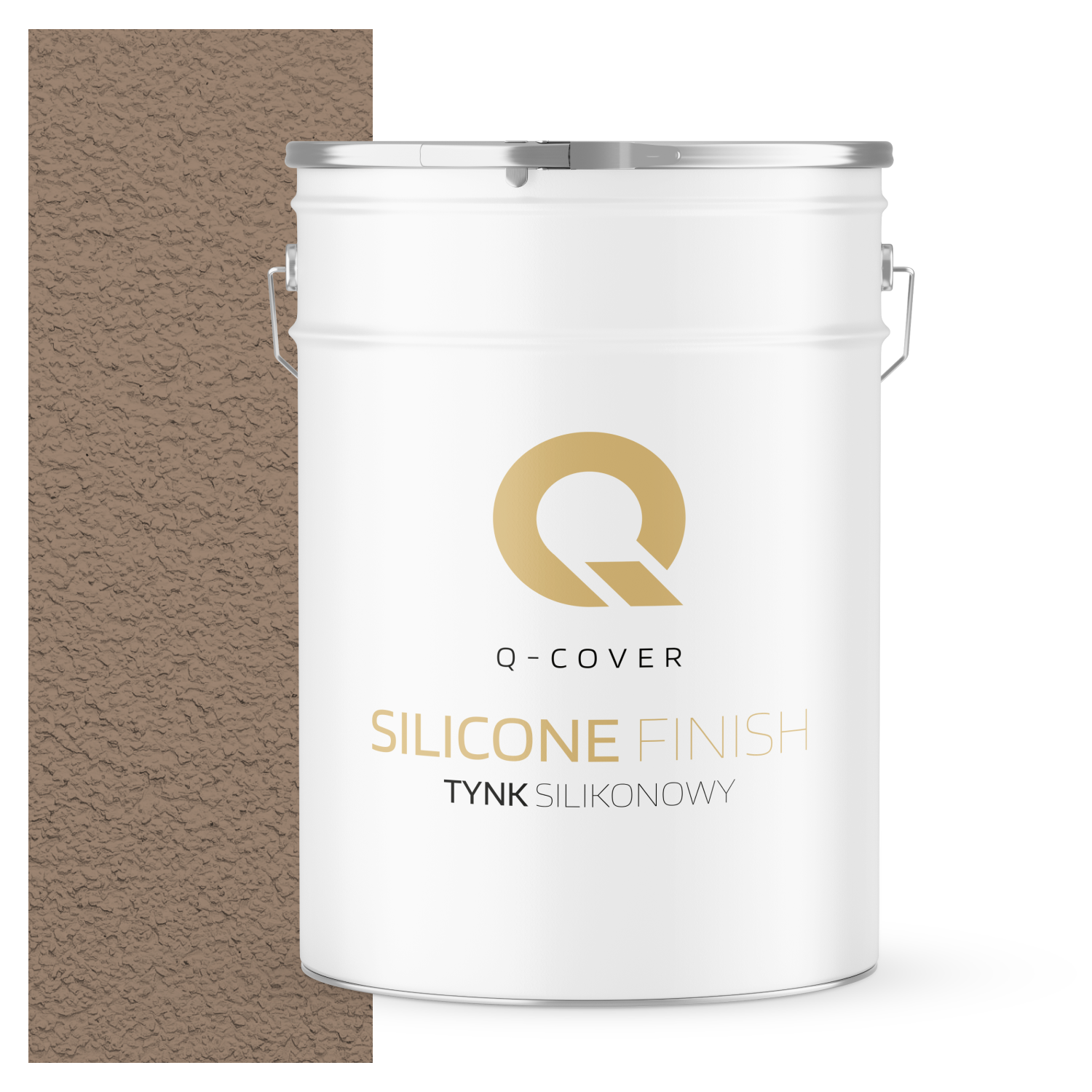 Tynk Silikonowy Elewacyjny Baranek 1.5mm Q-Cover Orzechowy F535 25KG