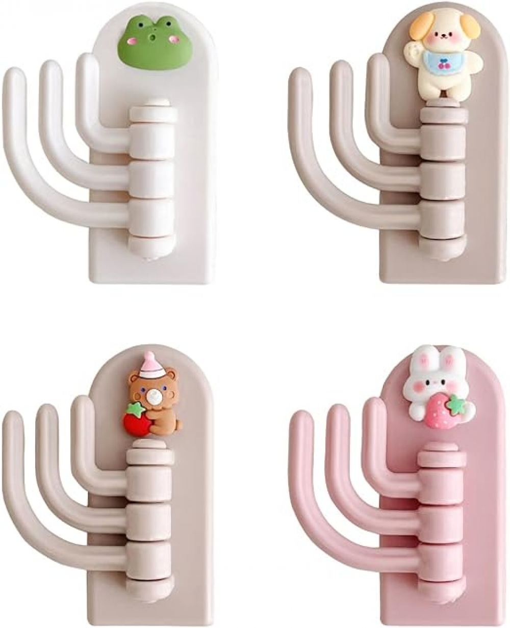 4-częściowy wieszak na ubrania dla dzieci, 3 w 1 wieszak na ubrania dla dzieci z tworzywa sztucznego, wielofunkcyjny wieszak ścienny dla dzieci Adh