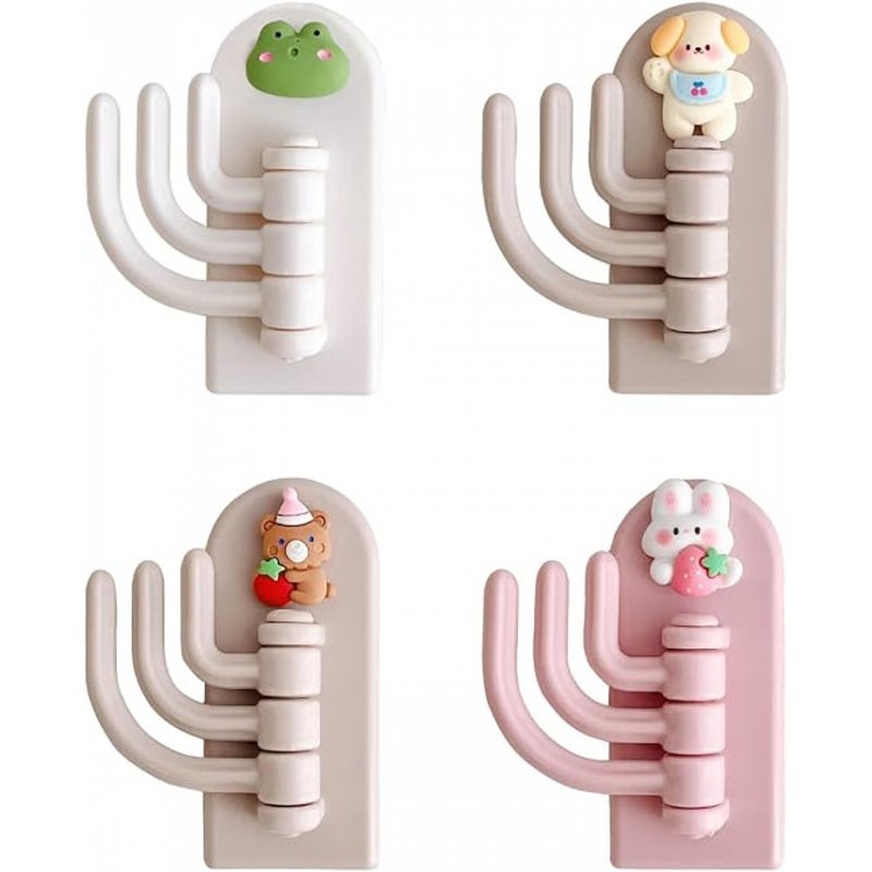 4-częściowy wieszak na ubrania dla dzieci, 3 w 1 wieszak na ubrania dla dzieci z tworzywa sztucznego, wielofunkcyjny wieszak ścienny dla dzieci Adh