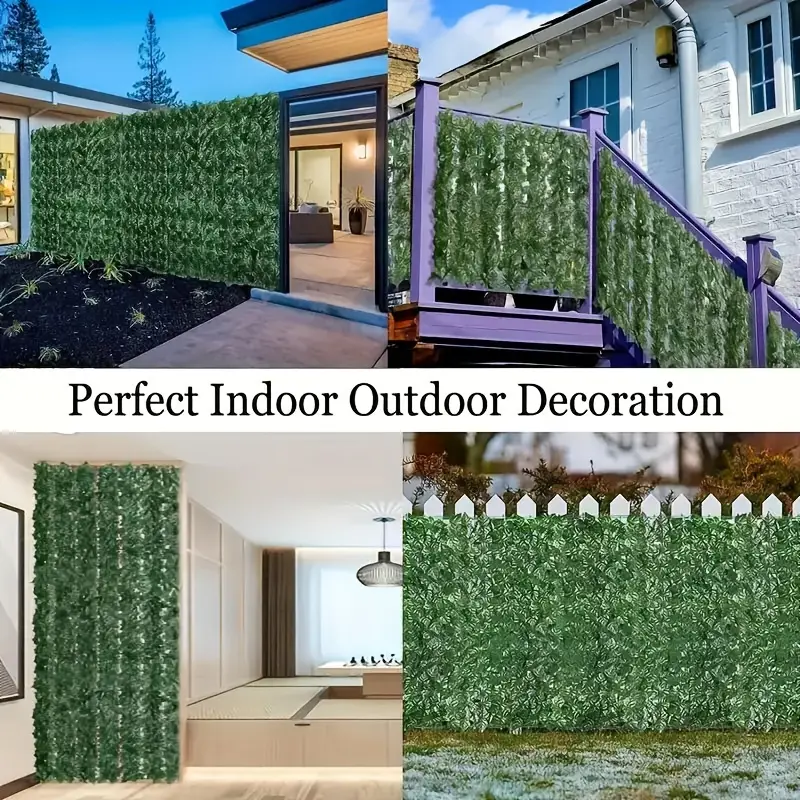 Écran d'Intimité en Lierre Artificiel pour Clôture, Haie Artificielle 100cm x 300cm, Panneaux de Haie Faux, Décoration de Jardin Extérieur - 9