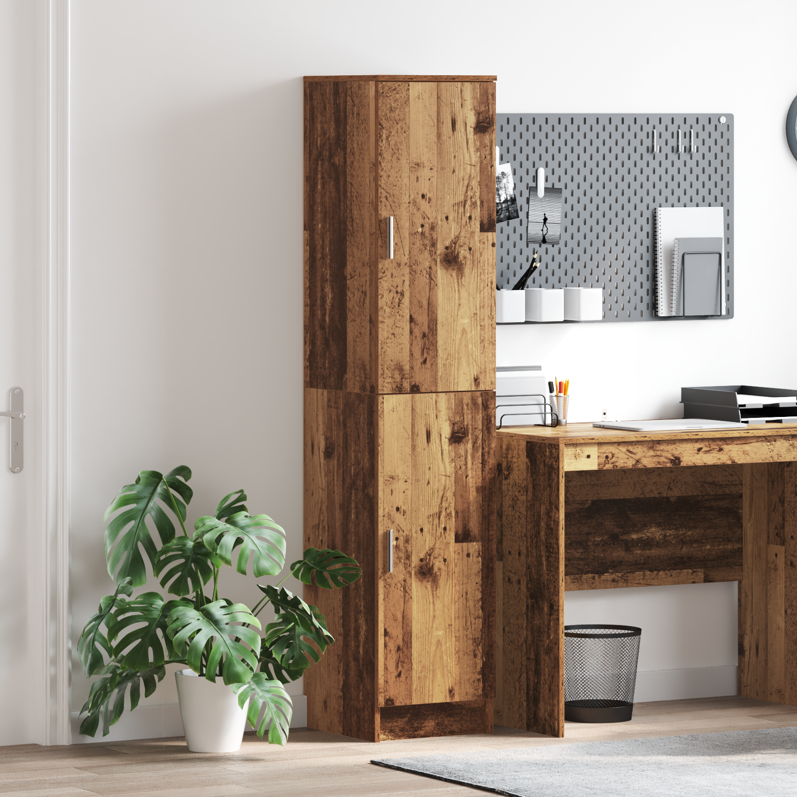 Vidaxl Gabinete De Buffet Madera Antigua Madera Sólida Recuperada Estándar Marrón , Leroy Merlin
