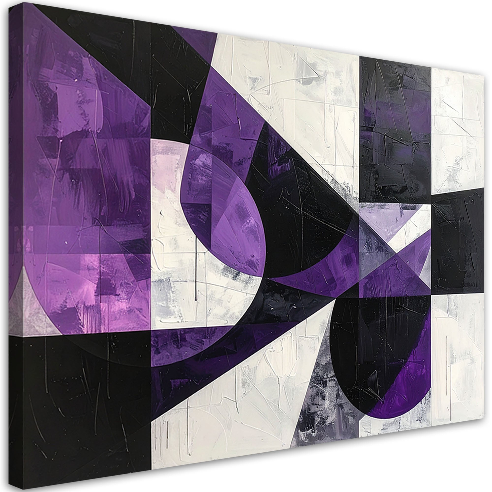 Obraz do salonu sypialni kuchni biura, Geometryczna abstrakcja fioletowy 120x80