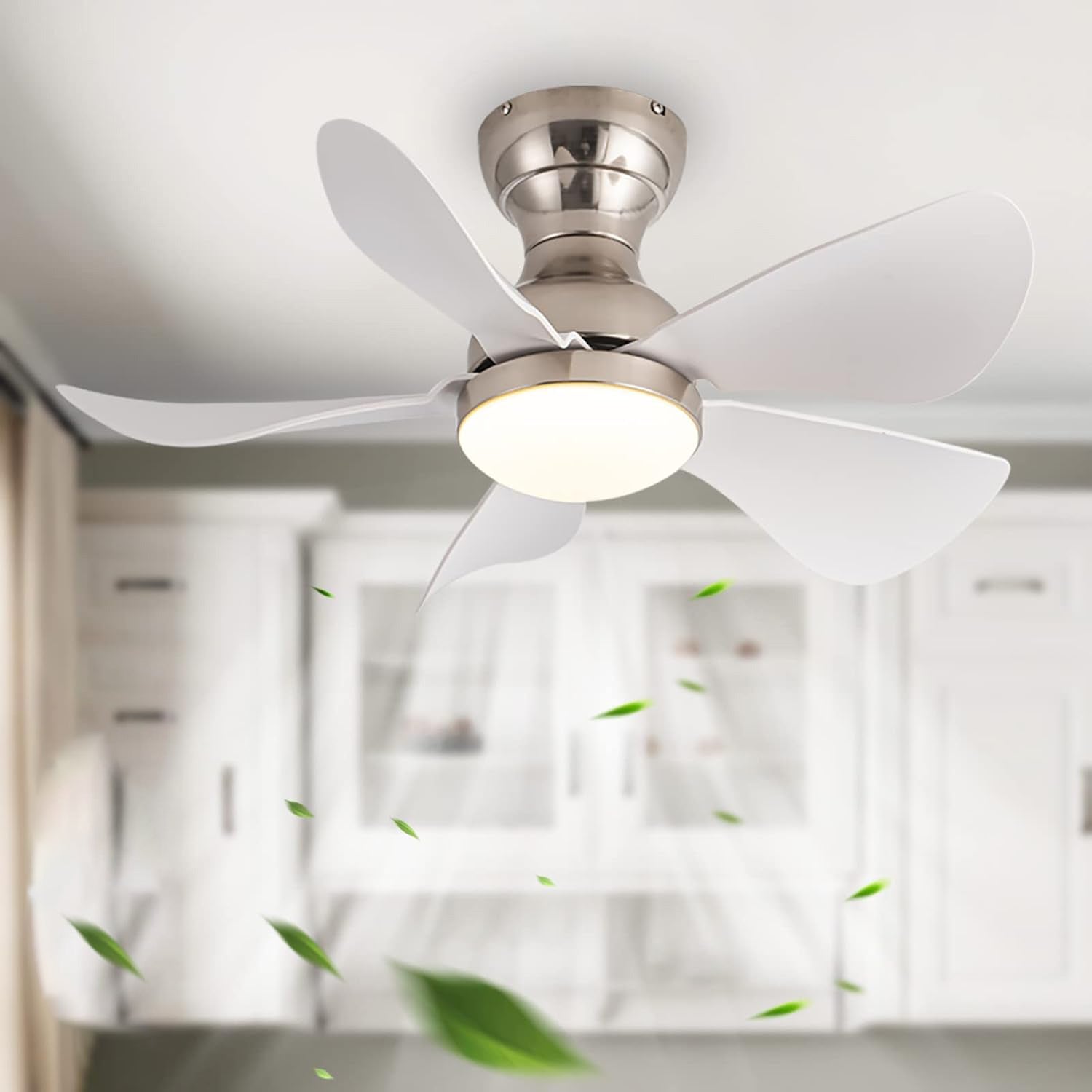 Ventilatore Da Soffitto Con Luce LED 106cm - Telecomando E App, 6 Velocità, Reversibile, Timer - Per Casa E Ufficio - Foto 4