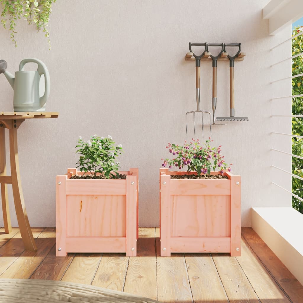 Lot de 2 Jardinières - Bacs à fleurs - Pots de fleurs bois massif douglas n2281l - 3