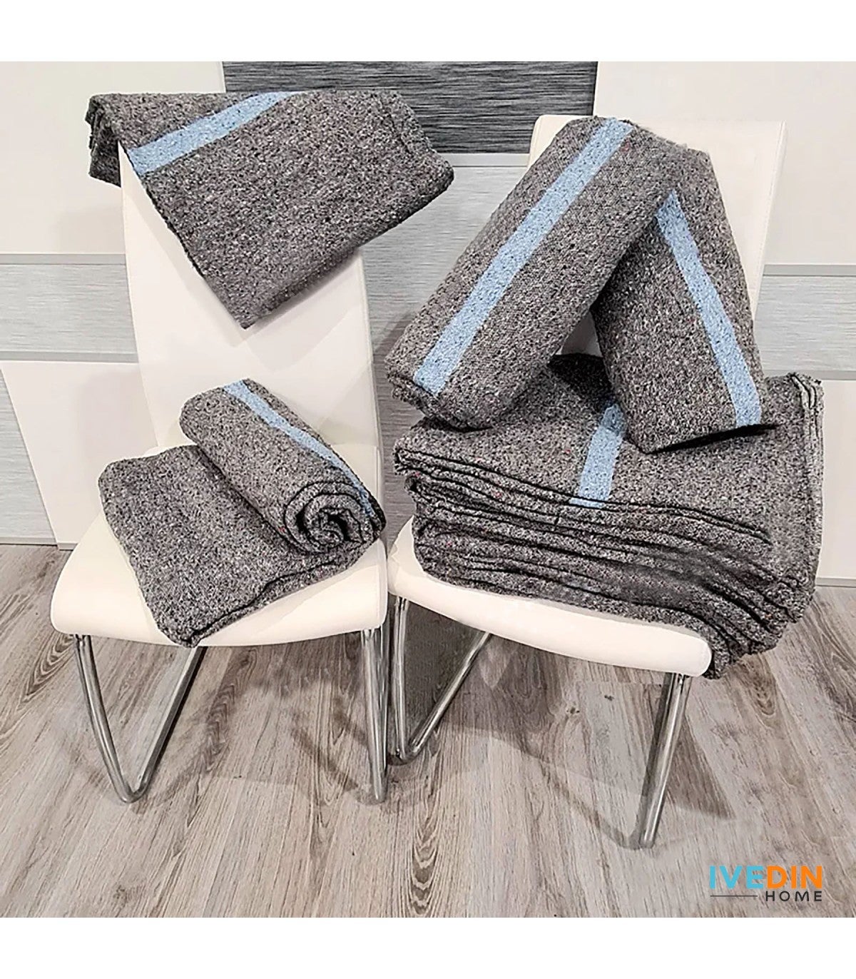 Couverture de Déménagement Multi-Usages 400 g/m² SANS PELUCHES 5 u. 145x200cm Gris - 3