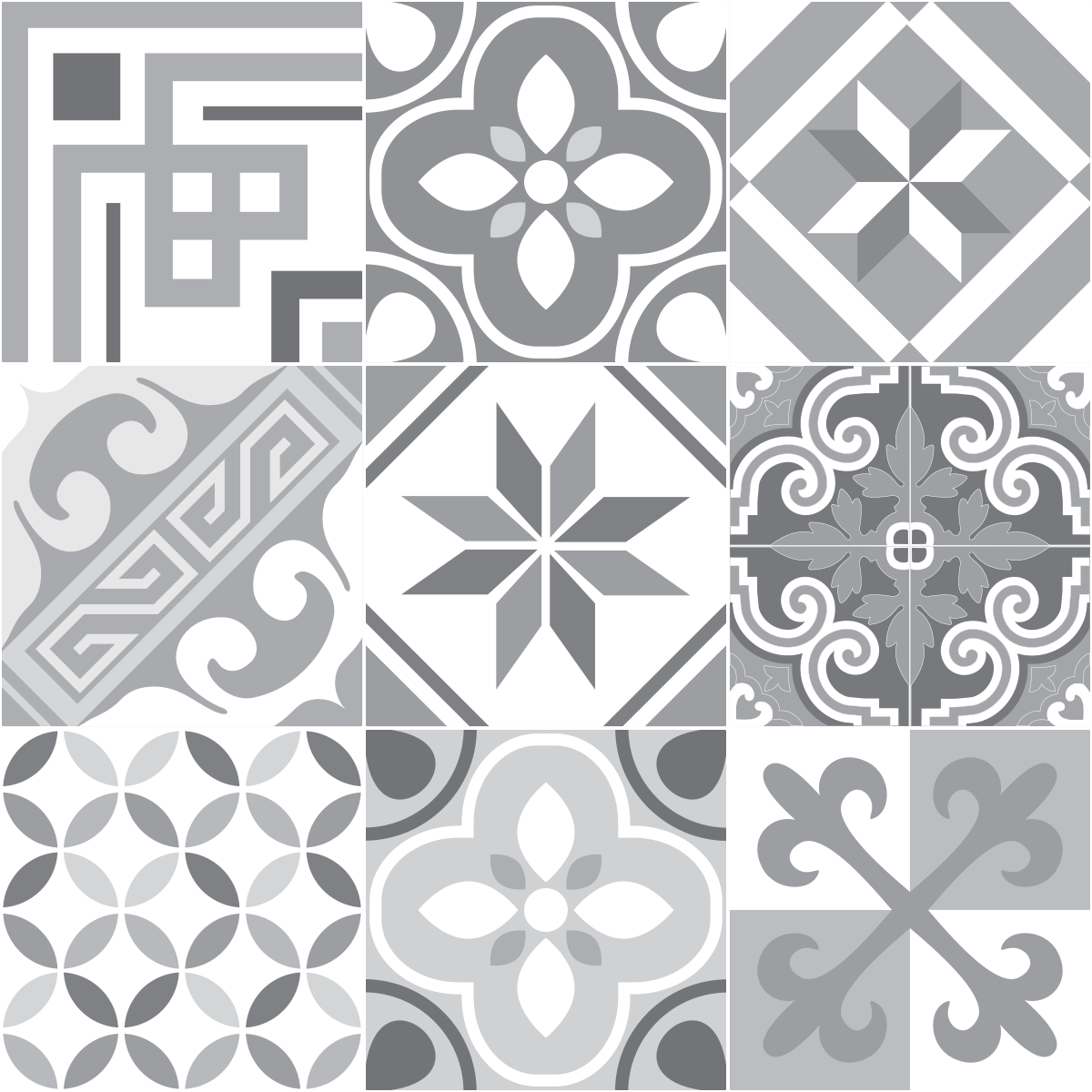 9 adesivi piastrelle di cemento azulejos carmelito - Sticker adesivo - adesivi murali - 9stickers40x40cm - 2