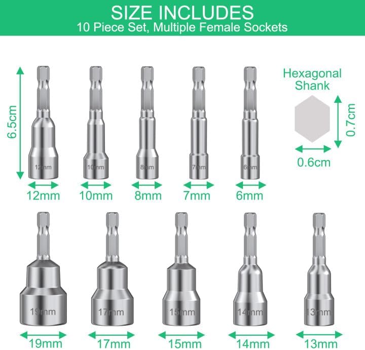 Clé à Douille Pour Visseuse – 19 Mm, Longueur 33 Cm, Pour Vérins De Stabilisation, Poids 0,32 Kg